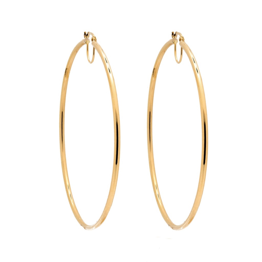 18-karat Yellow Gold "Solar" Hoop Earrings.